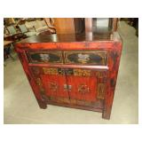 HOOKER SOLID WOOD 1 DWR/2DR CABINET