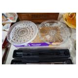 2 GLASS CAKE STANDS