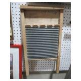 ANTIQUE TOP NOTCH ZINC WASHBOARD