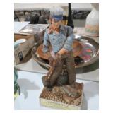 VINTAGE RAILROAD WORKER DECANTER