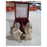 PAIR GODINGER SILVER PLATED ANGEL S/P SHAKERS W/ B