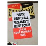 PAIR OF VINTAGE TIN ADV SIGNS - 12X8, 8X12