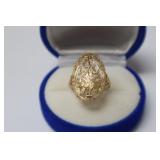 BEAUTIFUL 3.8GR 14K GOLD FILIGREE RING SIZE 7