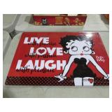 METAL BETTY BOOP ADV. SIGN 17 X 12