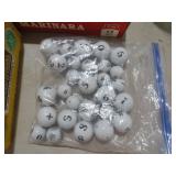 COLL. CERAMIC LETTER & NUMBER BALLS FOR DECORATING
