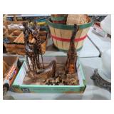 COLL. WOOD GIRAFFES, ZEBRAS ELEPHANT FIGURINES
