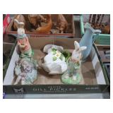 COLL. VTG WALL POCKETS, BUNNIES , PITCHER & MISC