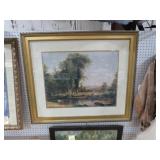 GOLD ORNATE FRAMED SCENIC PRINT
