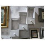 3 TIERED 3 DR/3DWR WOOD WALL SHELF