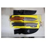 PAIR NIB BUCK FIXED BLADE KNIVES