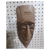 WOOD CARVED TRIBAL MASK