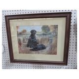 FRAMED BLK LABRADOR RETRIEVER PRINT