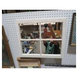 WOOD FRAMED MIRRORED WINDOW