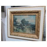 GOLD ORNATE FRAMED COUNTRY SCENE PRINT