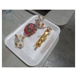 COLL. JEWELED BOXES & METAL MOTORCYCLE CLOCK