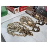 SOLID BRASS HOLLYWOOD REGENCY SCONCES