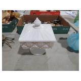 WESTMORELAND COVERED MILKGLASS DISH