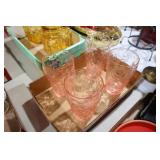 BRYCE GLASS EL RANCHO PINK SHERBET DRINKING GLASSE