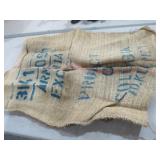 VTG. COLUMBIAN COFFEE BURLAP ADV. SACK