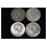 (4) 40% SILVER KENNEDY HALF DOLLARS