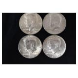 (4) 40% SILVER KENNEDY HALF DOLLARS
