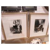 PAIR VTG BLK/WHT PRINTS OF MARILYN MONROE