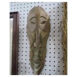 WOOD CARVED TRIBAL MASK