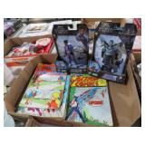COLLECTION OF OLD COMICS & NEW ACTION FIGURES