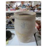 EARLY INDIAN HEAD  2- GALLON CROCK
