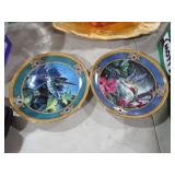 2 HUMMINGBIRD HOUSE OF FABERGE PLATES