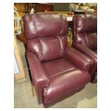 LAZY BOY BRWN LEATHER MANUAL RECLINER