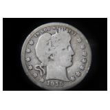 1915 D BARBER QUARTER 90%