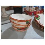 FRANCISCAN EARTHENWARE APPLE CEREAL BOWLS