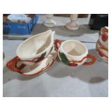 FRANCISCAN EARTHENWARE APPLE GRAVY DISH &SUGAR DIS