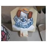 HAND PAINTED VTG. ARTURO THE CLOWN ON MARBLE