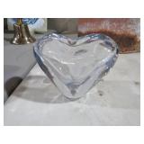 HAND BLOWN HEART ART GLASS VASE