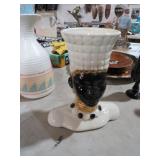 VTG CERAMIC NUBIAN QUEEN HEAD PLANTER