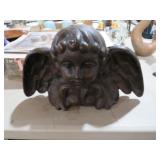 CAST IRON CHERUB STATUE