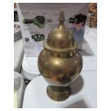 9 INCH VINTAGE BRASS URN