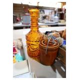 AMBER DECANTUR & CROCK CANNISTER