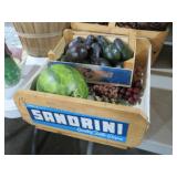 WOOD FRUIT BOXES & CONTENTS