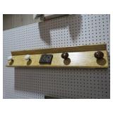 WALL HANGING SHELF W/ DOOR KNOBS & LOCKS