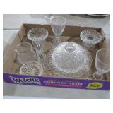 COLL. VTG CLEAR GLASSWARE, BUTTER DISH & MISC