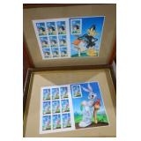 FRAMED LOONEY TUNES STAMPS