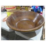 18 INCH ROUND WOOD BOWL