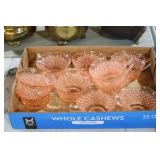 ANCHOR HOCKING MISS AMERICA DIAMOND CUT TEACUPS
