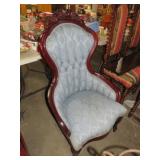 CARVED PADDED VICTORIAN LADIES PARLOR CHIAR