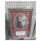 GOLD ORNATE FRAMED MOTHER & DAUGHTER PRINT