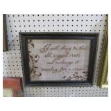 FRAMED I WILL CLING TO THE OLD RUGGED CROSS