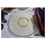 NICE AMBER GLASS PLATE